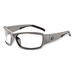 ergodyne Skullerz Thor Safety Glasses, Matte Gray Nylon Impact Frame, Anti-Fog Clear Polycarbonate Lens (51103)