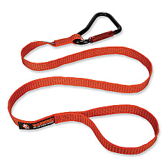 ergodyne Squids 3148 Tool Lanyard with XL Carabiner + Threaded Loop, 80 lb Max Working Capacity, 76" Long, Orange/Black (19148)