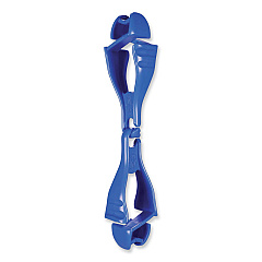 ergodyne Squids 3400 Dual Clip Glove Clip Holder, 1 x 1 x 6.5, Acetal Copolymer, Blue (19117)
