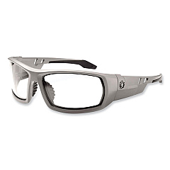ergodyne Skullerz Odin Safety Glasses, Matte Gray Nylon Impact Frame, Clear Polycarbonate Lens (50100)