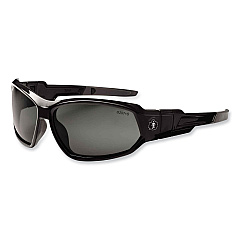 ergodyne Skullerz Loki Safety Glasses/Goggles, Black Nylon Impact Frame,Polarized Smoke Polycarbonate Lens (56031)