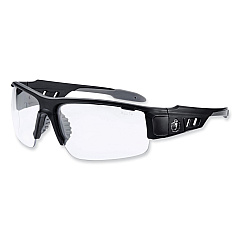 ergodyne Skullerz Dagr Safety Glasses, Matte Black Nylon Impact Frame, Clear Polycarbonate Lens (52400)