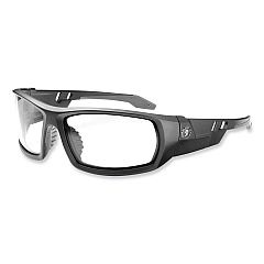 ergodyne Skullerz Odin Safety Glasses, Matte Black Nylon Impact Frame, Anti-Fog Clear Polycarbonate Lens (50403)