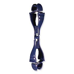 ergodyne Squids 3400MD Metal Detectable Dual Clip Glove Clip Holder, 1 x 1 x 6.5, Acetal Copolymer, Deep Blue (19132)