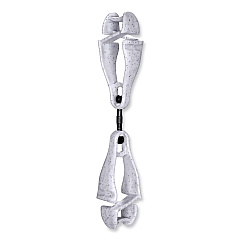 ergodyne Squids 3420 Dual Clip Swivel Glove Clip Holder, 1 x 0.6 x 5.5, Acetal Copolymer, Granite, 100/Pack (19515BULK)