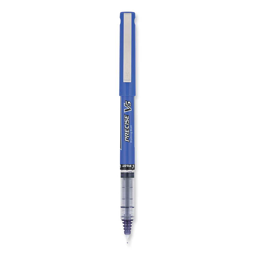 Pilot Precise V5 Roller Ball Pen, Stick, Extra-Fine 0.5 mm, Purple Ink, Purple Barrel, Dozen (25106)