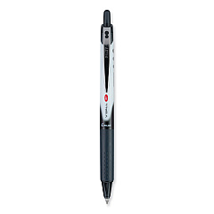 Pilot VBall RT Liquid Ink Roller Ball Pen, Retractable, Extra-Fine 0.5 mm, Black Ink, Black/White Barrel (26106)