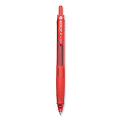 Pilot G-Knock BeGreen Gel Pen, Retractable, Fine 0.7 mm, Red Ink, Red Barrel, Dozen (31508)