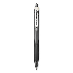 Pilot RexGrip BeGreen Ballpoint Pen, Retractable, Medium 1 mm, Black Ink, Black Barrel, Dozen (32370)