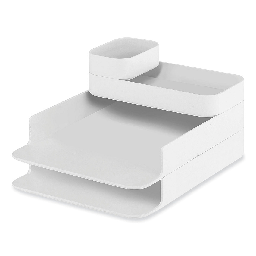 Safco Portable Caddy, 6 Compartments, Plastic, 12.75 x 7.25 x 8.5, White (3286WH)