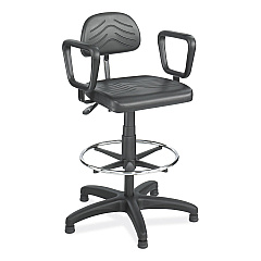 Optional Closed Loop Armrests for Safco Task Master Series Chairs, 2 x 13 x 9, Black, 2/Set (5143)