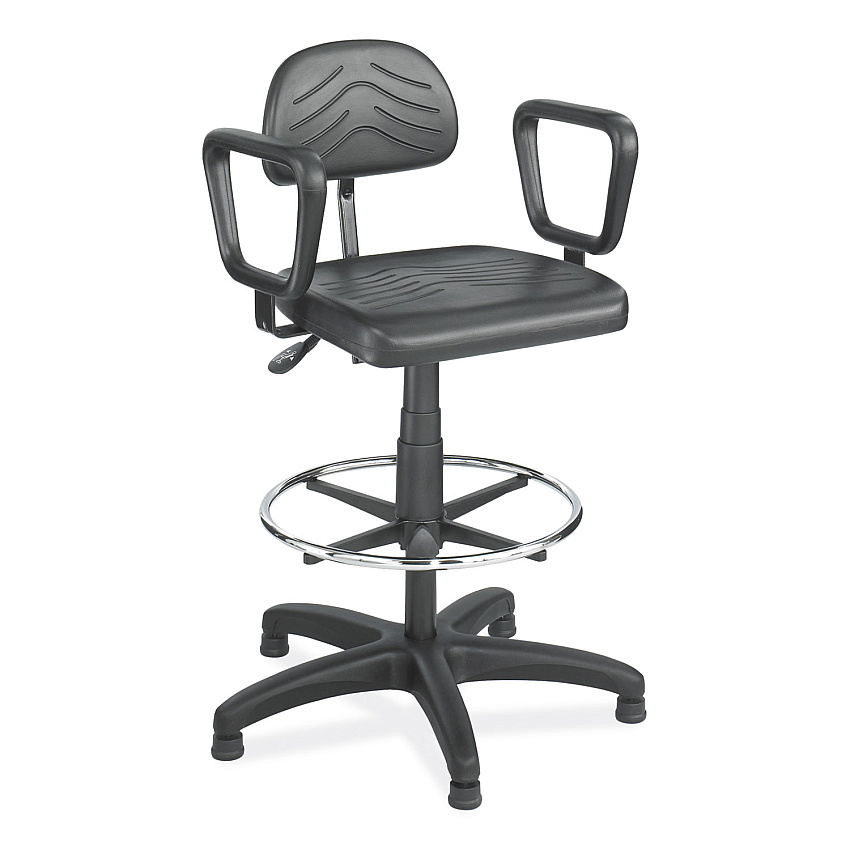 Optional Closed Loop Armrests for Safco Task Master Series Chairs, 2 x 13 x 9, Black, 2/Set (5143)