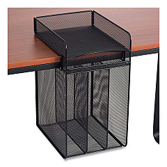 Safco Onyx Horizontal Hanging Storage, 5 Sections, Letter Size Files, 10.25" x 12.4" x 14.4", Black (3240BL)