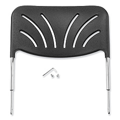 Backrest for NPS 6600 Series Elephant Z-Stools, 16.25 x 4.5 x 19, Plastic/Steel, Black (6600B)