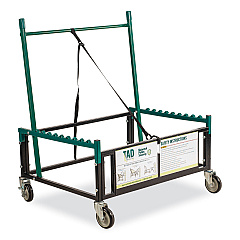 NPS Table Assist Dolly, 1,000 lb Capacity, 38 x 30 x 44.5, Black/Green (TAD)