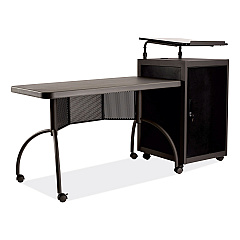 Oklahoma Sound Teacher's WorkPod Desk and Lectern Kit, 68" x 24" x 41", Charcoal Gray (TWP)