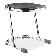 NPS 6600 Series Elephant Z-Stool, Backless, Supports Up to 500lb, 18" Seat Height, Black Seat, Chrome Frame (6618)