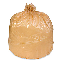 Pitt Plastics Can Liner, 16 gal, 0.35 mil, 32" x 24", Buff, 500/Carton (P3310XB)