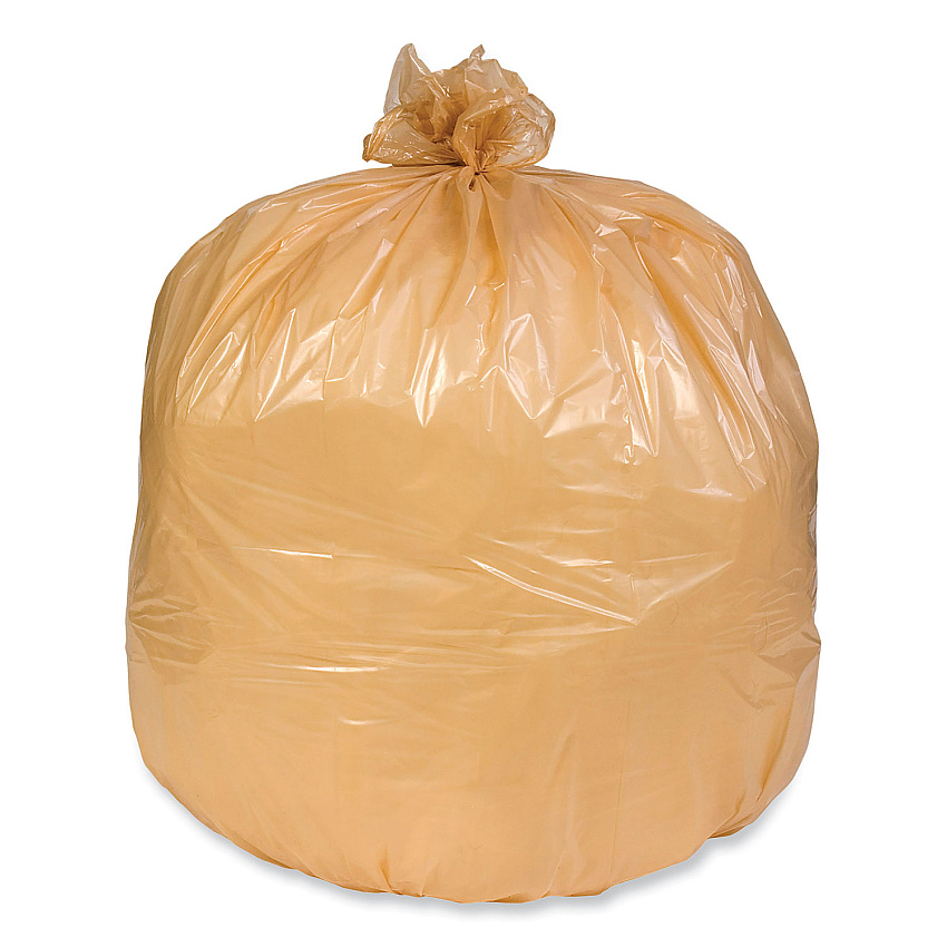 Pitt Plastics Can Liner, 16 gal, 0.35 mil, 32" x 24", Buff, 500/Carton (P3310XB)