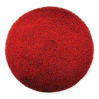 SC Johnson Professional EZ CARE Heavy Duty Scrub Pad, 13" Diameter, Red/Gray, 5/Carton (311174)