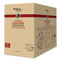 SC Johnson Professional Ready-To-Use Multi-Surface Floor Finish Plus Sealer, Light Fresh Scent, 5 gal Bag-in-Box (362834)