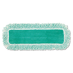 Rubbermaid Commercial Dust Pad with Fringe, Microfiber, 18" Long, Green (Q418GN)