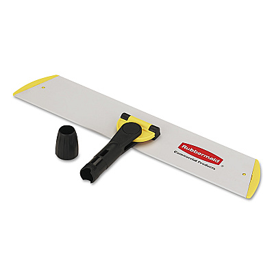 Rubbermaid Commercial HYGEN HYGEN Quick Connect S-S Frame, Wet/Dry Mop 17.19w x 3d, Aluminum, Yellow (Q560)