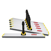Rubbermaid Commercial HYGEN HYGEN Quick Connect S-S Frame, Squeegee, 24w x 4 1/2d, Aluminum, Yellow (Q570)