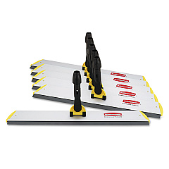 Rubbermaid Commercial HYGEN HYGEN Quick Connect S-S Frame, Squeegee, 24w x 4 1/2d, Aluminum, Yellow (Q570)