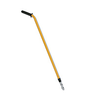 Rubbermaid Commercial HYGEN HYGEN 48-72" Quick-Connect Ergo Adjustable Handle, Black/Yellow (Q760)