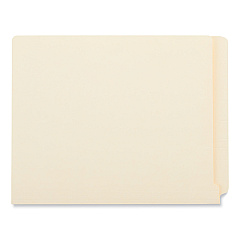 Universal Deluxe Reinforced End Tab Folders, 9" High Front, Straight Tabs, Letter Size, 0.75" Expansion, Manila, 100/Box (UNV13300)