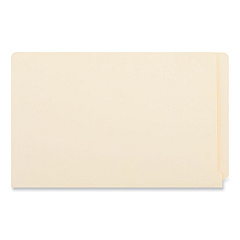 Universal Deluxe Reinforced End Tab Folders, Straight Tabs, Legal Size, 0.75" Expansion, Manila, 100/Box (UNV13350)