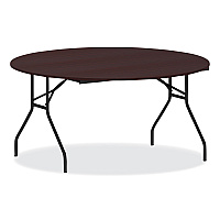 Alera Round Wood Folding Table, 59 dia x 29.13h, Mahogany (ALEFT7260DMY)