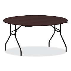 Alera Round Wood Folding Table, 59 dia x 29.13h, Mahogany (ALEFT7260DMY)