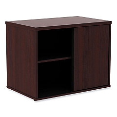 Alera Open Office Low Storage Cab Cred, 29 1/2w x 19 1/8d x 22 7/8h, Mahogany (ALELS593020MY)