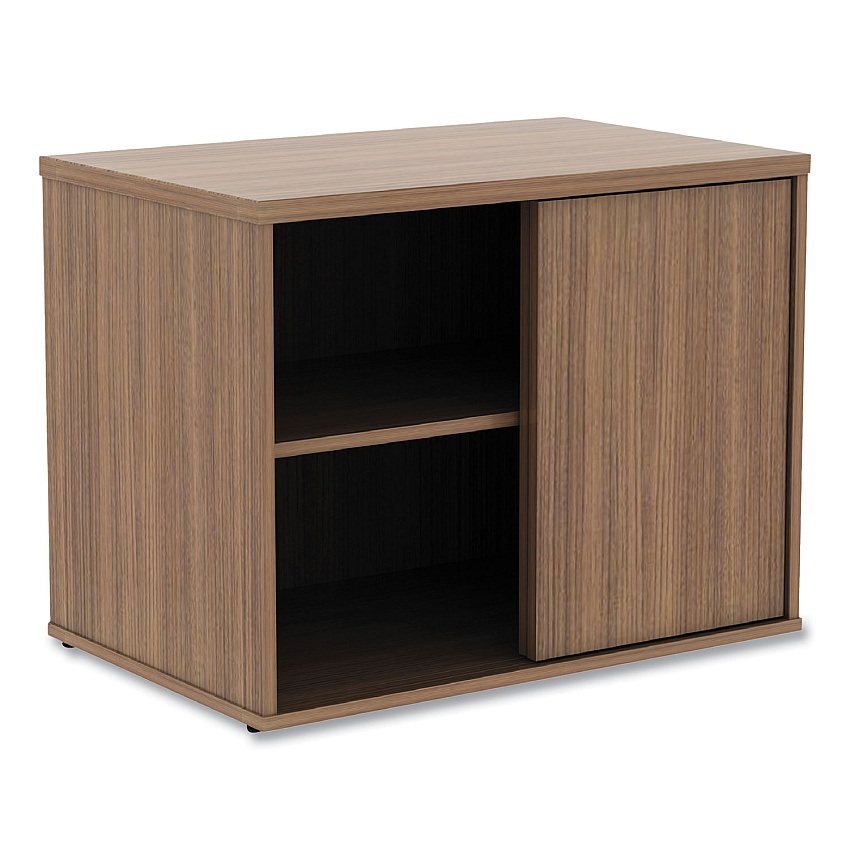 Alera Open Office Low Storage Cabinet Credenza, 29 1/2 x 19 1/8x 22 7/8, Walnut (ALELS593020WA)