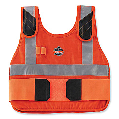 ergodyne Chill-Its 6225 Premium FR Phase Change Cooling Vest, Modacrylic Cotton, Small/Medium, Orange (12205)