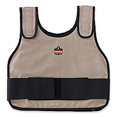 ergodyne Chill-Its 6225 Premium FR Phase Change Cooling Vest, Modacrylic Cotton, Large/X-Large, Khaki (12204)