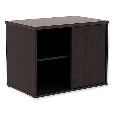 Alera Open Office Low Storage Cab Cred, 29 1/2w x 19 1/8d x 22 7/8h, Espresso (ALELS593020ES)