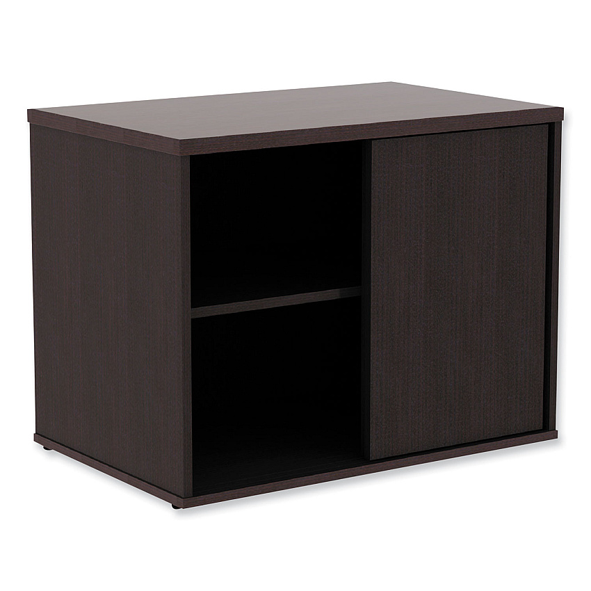 Alera Open Office Low Storage Cab Cred, 29 1/2w x 19 1/8d x 22 7/8h, Espresso (ALELS593020ES)