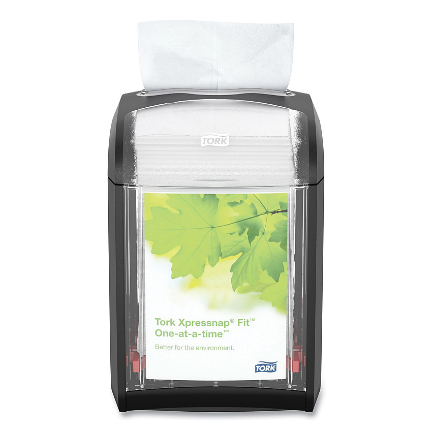 Tork Xpressnap Fit Napkin Dispenser, Tabletop, 4.4 x 5.6 x 6.7, Black (7232000)