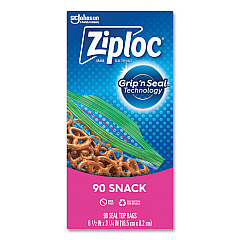 Ziploc Seal Top Snack Bags, 10 oz, 6.5" x 3.25", Clear, 90/Box, 12 Boxes/Carton (315892)
