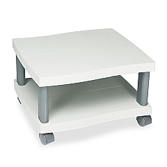 Safco Wave Design Printer Stand, Two-Shelf, 20w x 17.5d x 11.5h, Charcoal Gray (1861GR)