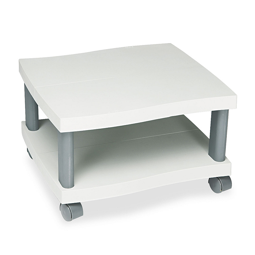 Safco Wave Design Printer Stand, Two-Shelf, 20w x 17.5d x 11.5h, Charcoal Gray (1861GR)