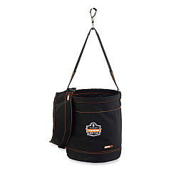 ergodyne Arsenal 5970T Swiveling Hook Nylon Hoist Bucket + Top, 100 lb, Black (14870)