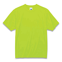 ergodyne GloWear 8089 Non-Certified Hi-Vis T-Shirt, Polyester, Medium, Lime (21553)