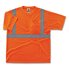 ergodyne GloWear 8289 Class 2 Hi-Vis T-Shirt, Polyester, Orange, Large (21514)