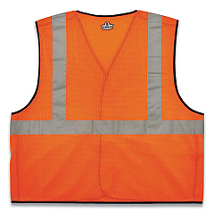 ergodyne GloWear 8216BA Class 2 Breakaway Mesh ID Holder Vest, Polyester, Small/Medium, Orange (21083)