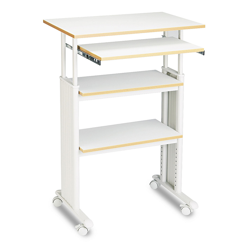 Safco Muv Stand-Up Adjustable-Height Desk, 29.5" x 22" x 35" to 49", Gray (1929GR)