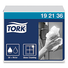Tork Heavy-Duty Paper Wiper 1/4 Fold, 12.5 x 13, White, 56/Pack, 16 Packs/Carton (192136)